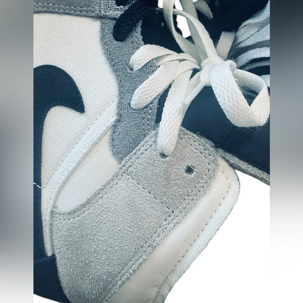 Nike Air Jordan 1 Mid DZ4136-002 Black White Grey Size 8.5 Men